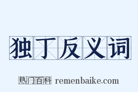 独丁反义词是什么意思的图片